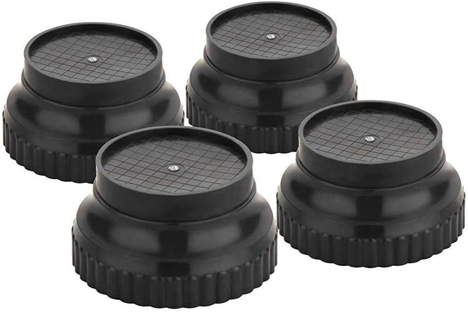 DALUCI Multi-Purpose 4 Pieces Round Washing Machine Stand, Furniture Base Stand, Fridge Stand for Single Door and Double Door, Dinning Table and Dressing Table Bed Stands for Legs (Round Stand)