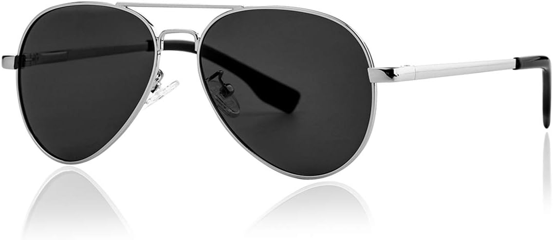 Kids Polarized Aviator Sunglasses for Little Girls Boys Juniors Teenagers, Two Sizes 50MM 52MM