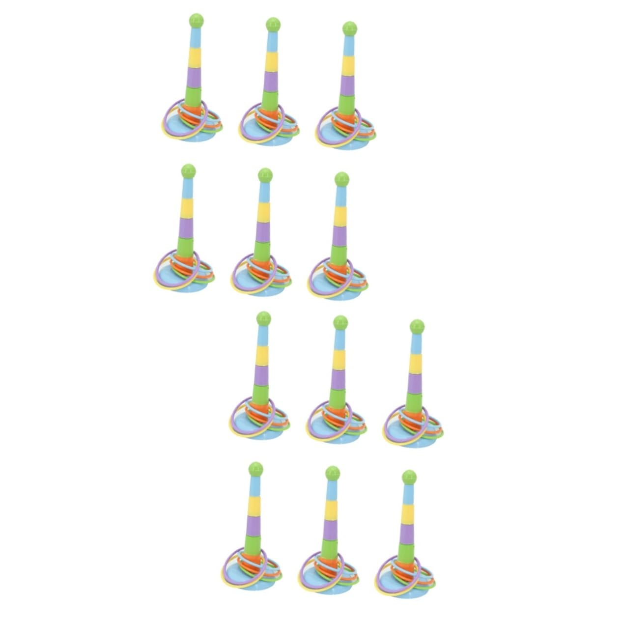 VICASKY 3 Sets Colorful Throwing Ring for Interactive Agility Practice Games for Play Early Educational Playthings to Enhance Hand Eye Coordination Random Color Random Color