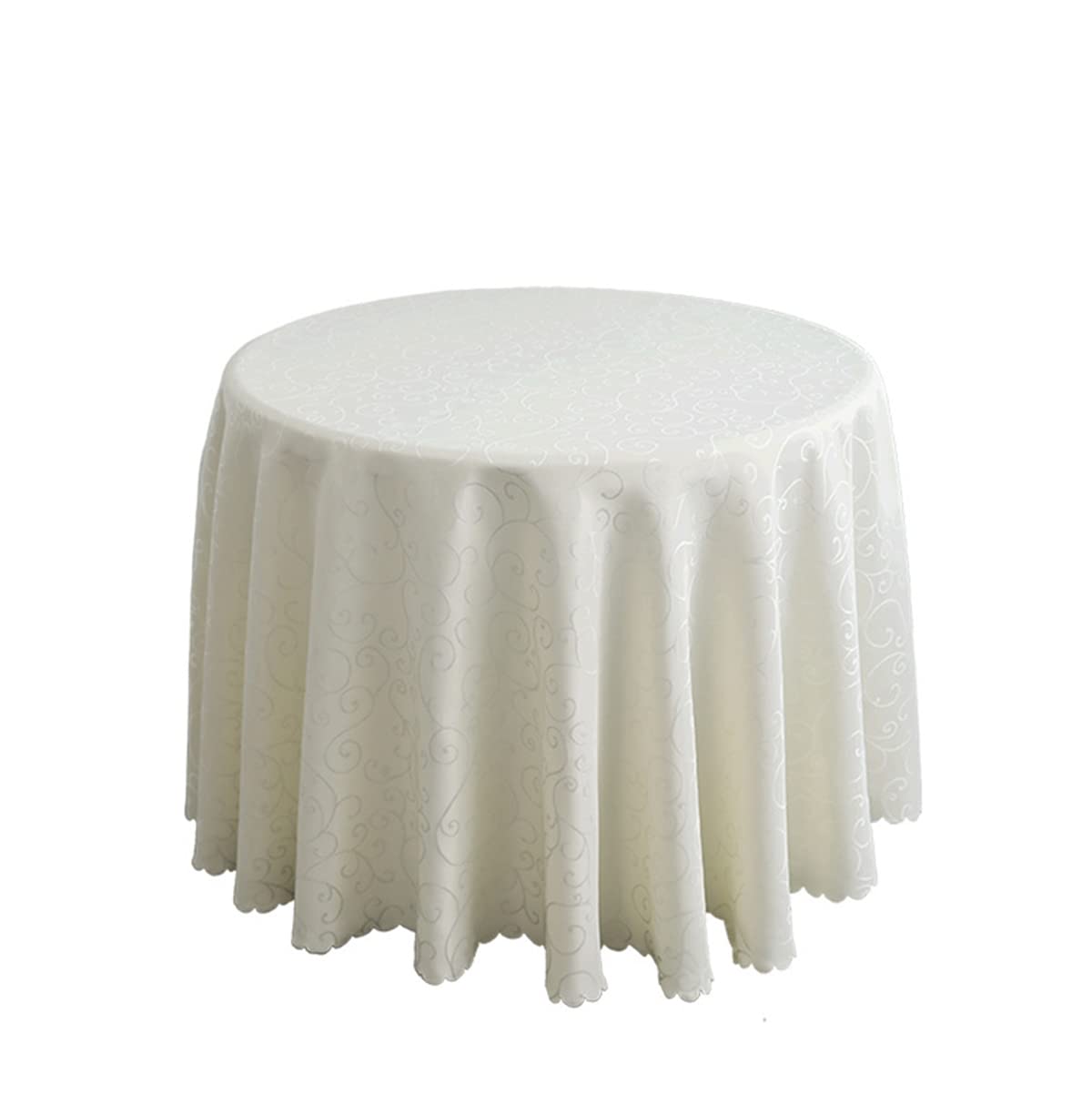 FANIVIN Polyester Tablecloths Tablecovers Round Table cloth Home Hotel Restaurant Wedding Party Multicolour Flower Table Covers Beige Round 160CM