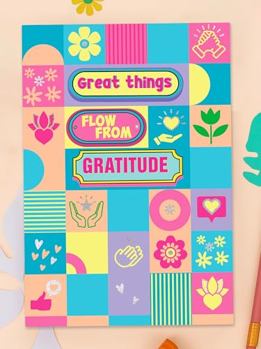 DOODLE Daily 5 Minute Gratitude Journal - Positivity, Wellness & Mindfulness Journal for Teens & Adults - 90-Day Habit Builder | 112 Undated Pages | A5 | Guided Prompts & Fun Activities