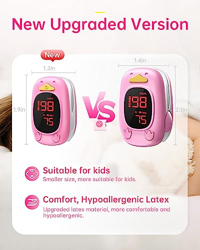 Holfenry HO-50AL-ROSE-US-FR Child Pulse Oximeter For Kids - Pulse Oximeter Fingertip Childrens Pulse Oximeter Oxygen Meter Finger Pulse Oximeter Ids thumb #3
