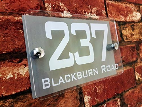 Customize Modern House Address Plaque - Glass Effect Acrylic Door Number Signs & Name Plates