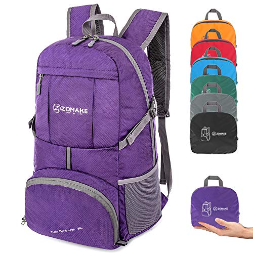 ZOMAKE Lightweight Hiking Travel Backpack Water Resistant Packable Backpack Daypack for Women Men