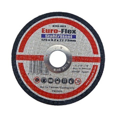 Euroflex - Disco de corte (metal, 125 x 3,2 x 22,23 mm, 25 unidades)