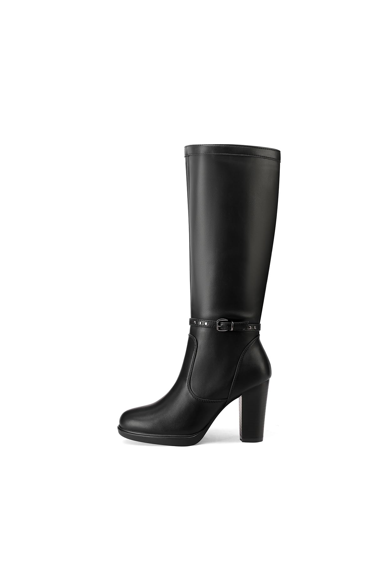 QUEEN HELENA Botas Altas con Tacón Cremallera Lateral Casual Mujer X31-118