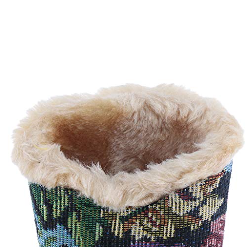 Fenteer Anti-Scratch Plush Lined Eyeglasses Sunglasses Eyewear Holder Cases Cotton Upright Desk Organizer - Deep Flower