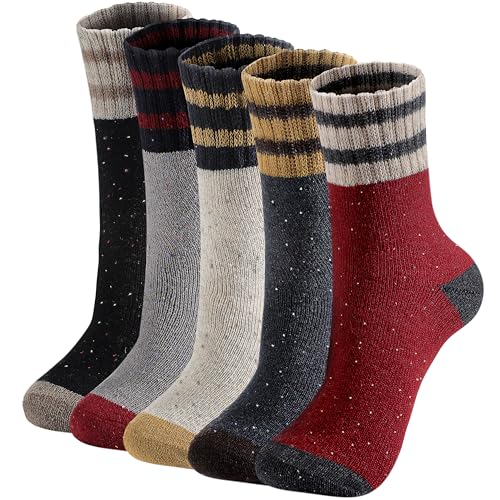 Image of Clothirily Wool Socks for Women, Thick Knit Winter Warm Boot Wool Socks