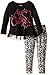 Kidtopia Girls' 2pc Set-Raglan Sleeve Mesh Top So Cute with Printed Jegging