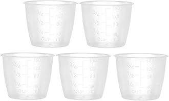 5pcs Plastic Transparent Rice Measuring Cup 160ml Rice Cooker Measuring Cup for Dry and Liquid Ingredients