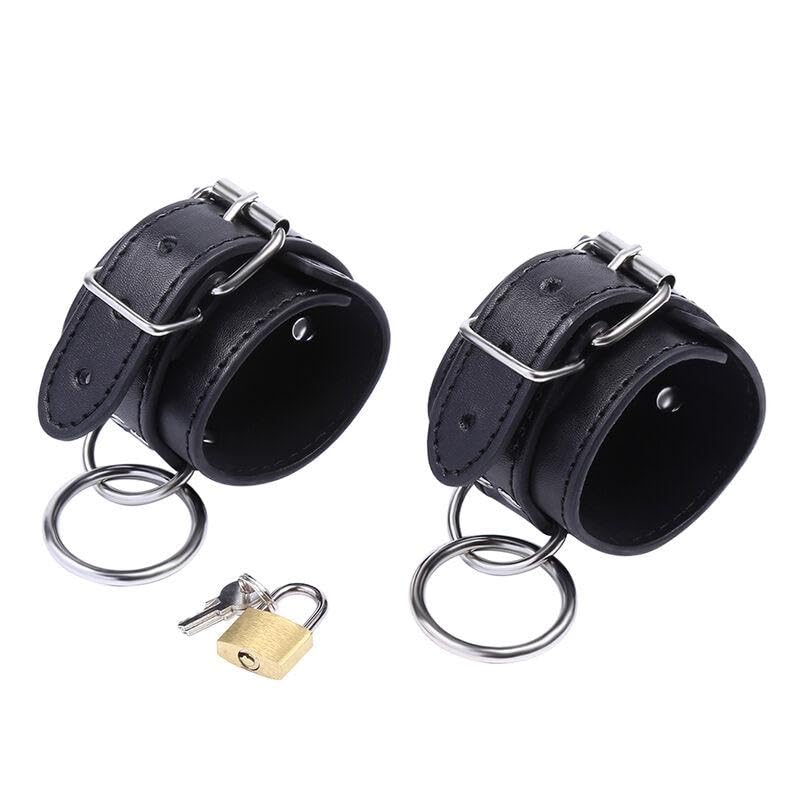 O-Ring Locked Wrist Restraints OHMAMA FETISH menottes bondage attache lit accessoire érotique