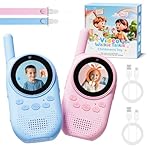 HEWEIMEI Video Walkie Talkie Niños, Walkie Talkie ...: LLAMADAS DE VÍDEO EN TIEMPO REAL: ¡Más que simples walkie-talkies! Estos Video Walkie Talkies para niños incluyen cámara HD y pantalla a color, permitiendo videollamadas instantáneas cara a cara. Perfecto para capturar risas y aventuras en jardines o...