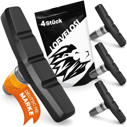 LOEVELOSI V-Brake Bremsbeläge Fahrrad 2 Paar Bremsklötze Fahrrad Bremsbacken 60 mm für V-Bremse Fahrradbremsen 4 Stück Fahrrad-Bremsbeläge Bremsschuh Set Vorne & Hinten Fahrradbremsbacken Bremsgummi LOEVELOSI V-Brake Bremsbeläge Fahrrad 2 Paar Bremsklötze Fahrrad Bremsbacken 60 mm für V-Bremse Fahrradbremsen 4 Stück Fahrrad-Bremsbeläge Bremsschuh Set Vorne & Hinten Fahrradbremsbacken Bremsgummi