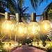 Lichterkette Außen LED, 36M/120FT Lichterkette Glühbirnen Außen Strom, 62 G40 Kunststoff-LED-Birnen, 2700 K warmweiß, IP44 Wasserdichte Patio-Gartenlichter für Hinterhof, Hochzeit, Party FANSANMY