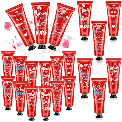 Leelosp 36 Pcs CNA Week Gifts Bulk 2026 Nurse Gifts Bulk for Women Nursing Hand Cream Mini Hand Lotion Travel Size Moisturizing for Nursing Student CNA Week Medical Assistant Accessories