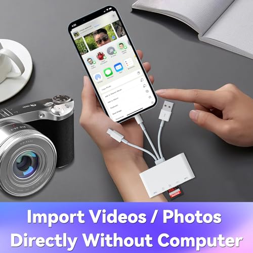 Herfair Universal Memory Card Reader 5-In-1 Sd Card Reader For Iphone/Ipad With Lightning/Type-C/Usb Connector & Sd/Tf Card Slots Usb Otg Adapters Supports Sd/Micro Sd/Sdhc/Sdxc/Mmc Memory Cards thumb #5