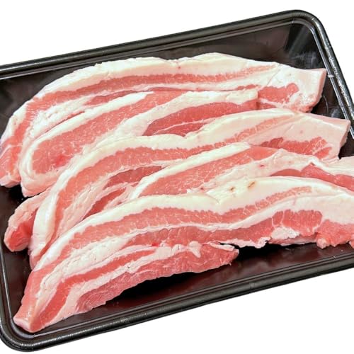 国産豚 サムギョプサル用 厚切りスライス（焼肉用） 500g ｜ 冷凍 小分け 豚バラ BBQ 炒め物のサムネイル