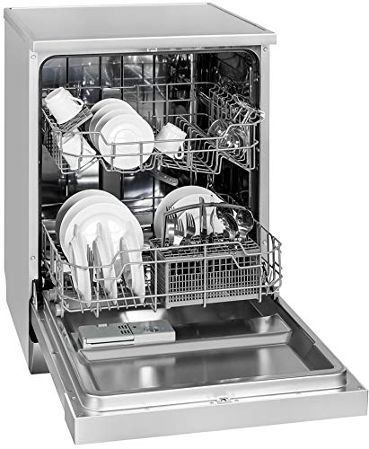 Exquisit Geschirrspüler GSP 9112.1 si | Standgerät, Unterbaugerät | 12 Maßgedecke | Silber