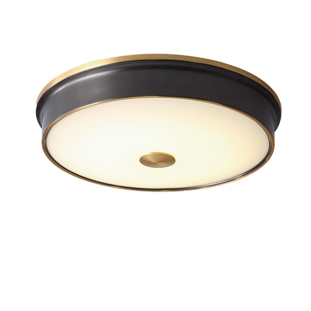 HynJGih All Copper Nordic Lamps Modern Minimalist Small Living Room Bedroom Restaurant Room Study Led Round Ceiling Lamp(41cm)