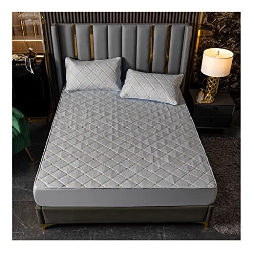 Genérico materasso Colchón Grueso de algodón Puro Funda Protectora Antideslizante para Las Cuatro Estaciones Ropa de Cama de Calidad de Hotel Star sábanas 100% lujosas de 80 Hilos Que se estiran hast