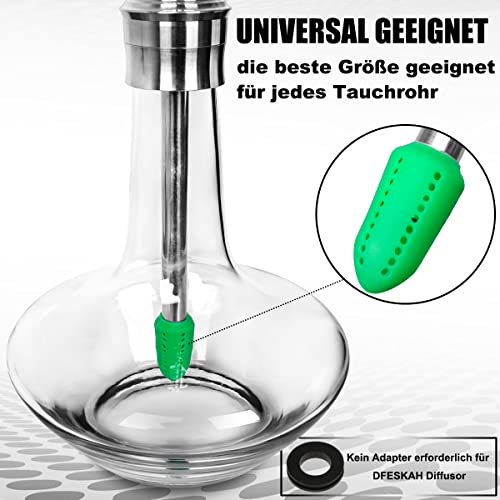 DFESKAH Shisha Diffusor, 3er Set Hookah Silikon-Diffusor, Wasserpfeife Zubehör Universal geeignet für alle Tauchrohr… – Bild 4