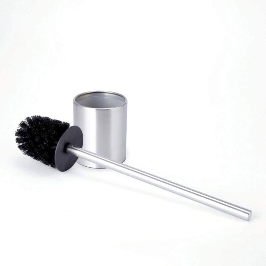 Brosse WC et support - Brosse WC en acier inoxydable - Brosse WC ergonomique - Pour salle de bain et WC