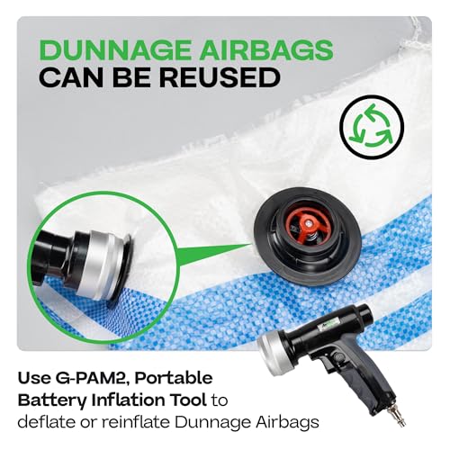 Image of Dunnage Airbags 36 inch x 72 inch - USA-Made Inflatable & Reusable Woven PP Dunnage Bags AtMet - Prevent Cargo Movement & Damage, Shipment Stabilizer for Pallets, Crates & Barrels by IDL Packaging