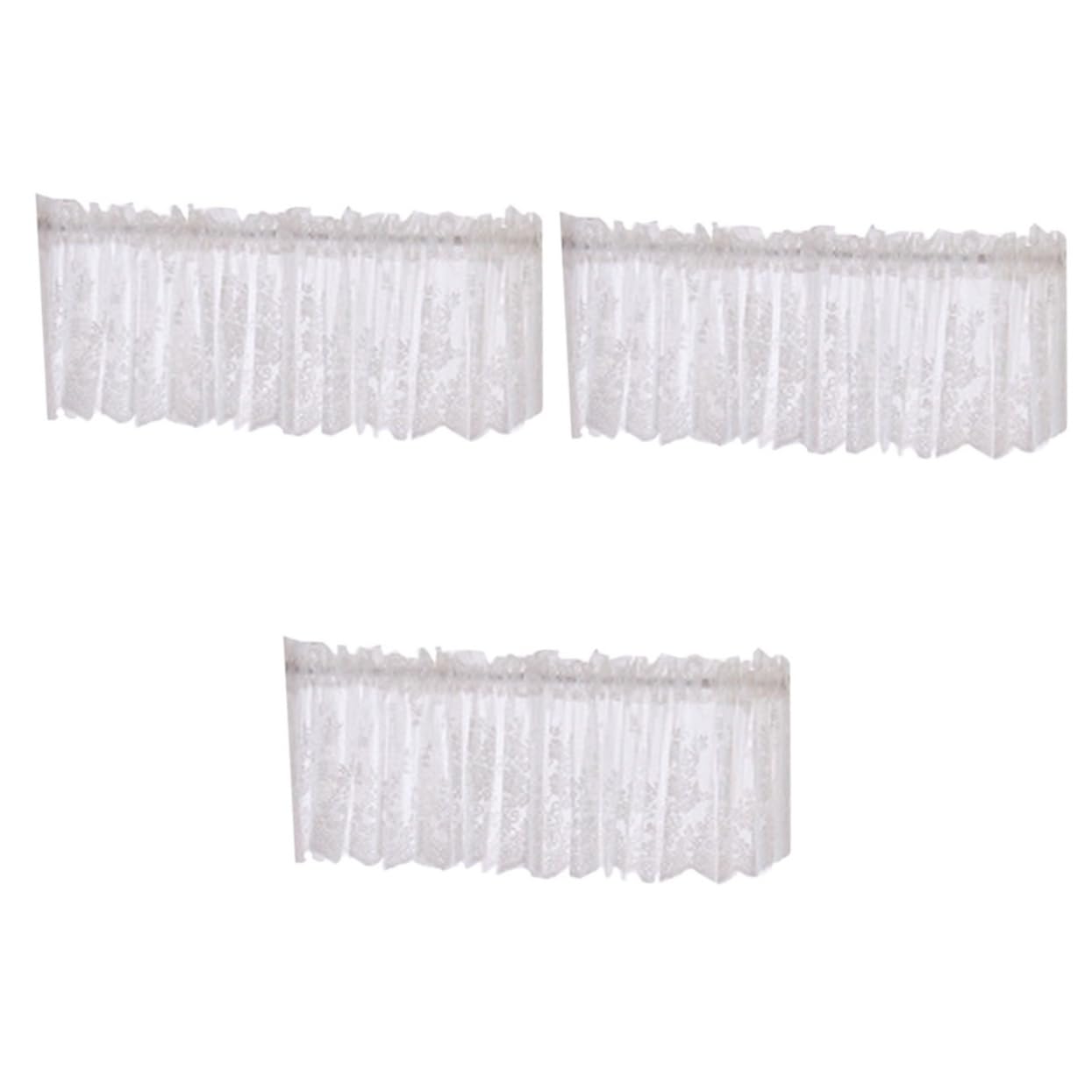 Rideau dentelle blanc Hohopeti idéal pour fenêtre de cuisine et balcon