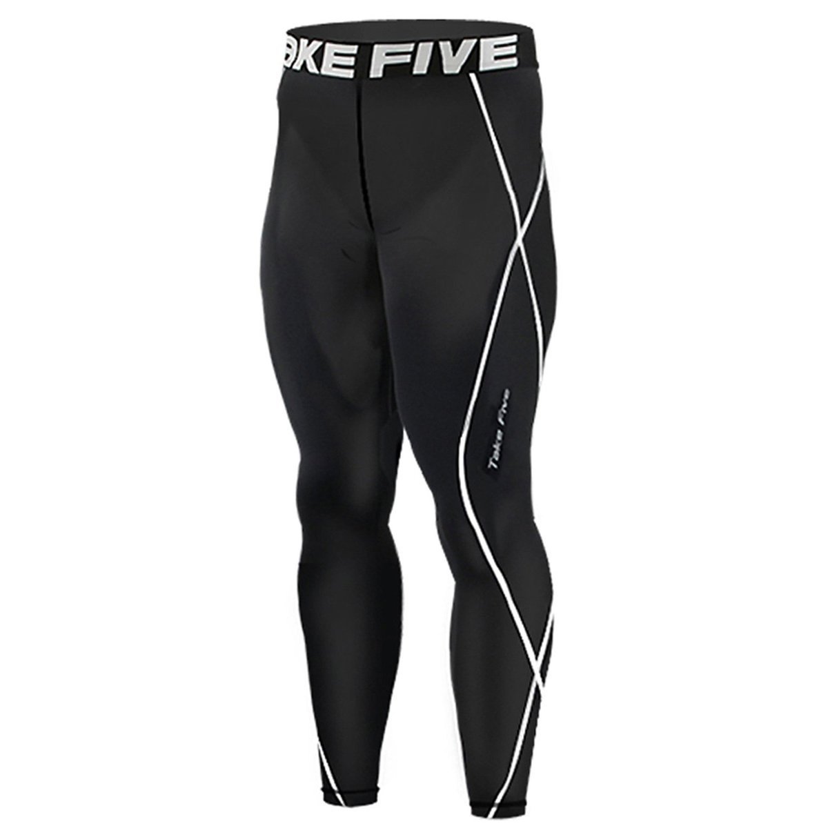 New 011 Skin Tights Compression Leggings Base Layer Black Running Pants Mens