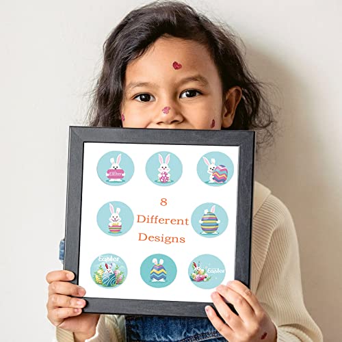 500 Pieces Easter Stickers, Happy Easter Egg Bunny Roll Sticker, Round Waterproof Holiday Sticker For Kids, Easter Decorations Wall Window Party Bag Supplies Gift (Ha034) #TOP2