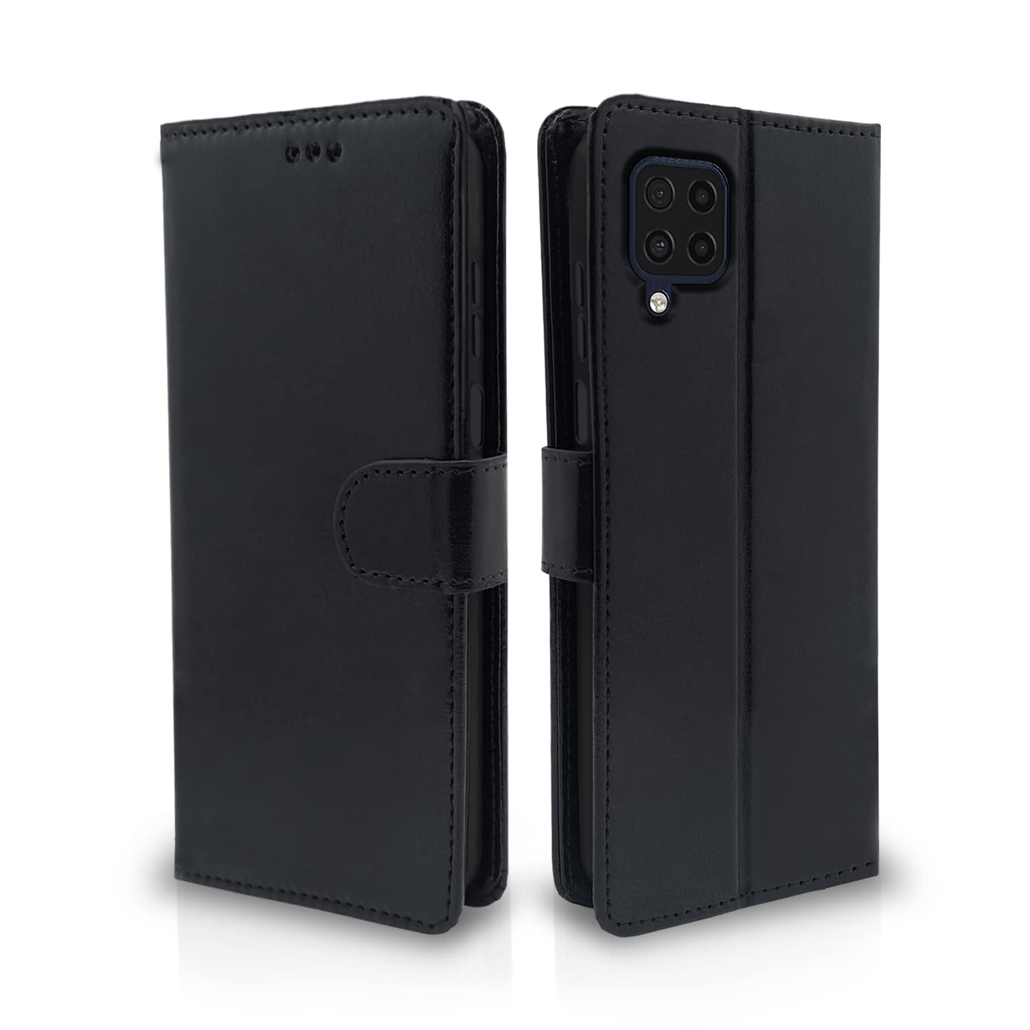 Pikkme Samsung Galaxy F62 Flip Case Leather Finish | Inside TPU with Card Pockets | Wallet Stand and Shock Proof | Magnetic Closing | Complete Protection Flip Cover for Samsung Galaxy F62 (Black) (B0BJJJ82D9) Amazon Price History, Amazon Price Tracker
