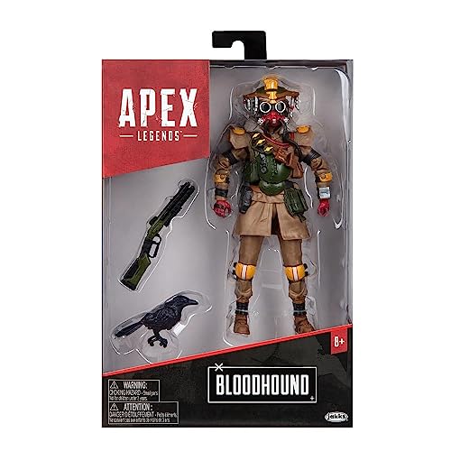 Apex Legends – Figura Coleccionable Bloodhound de 15 cm – El Juguete Tiene más de 25 Puntos de Articulación y 1 Soporte para Armas – Incluye Preciosos y Detallados Accesorios