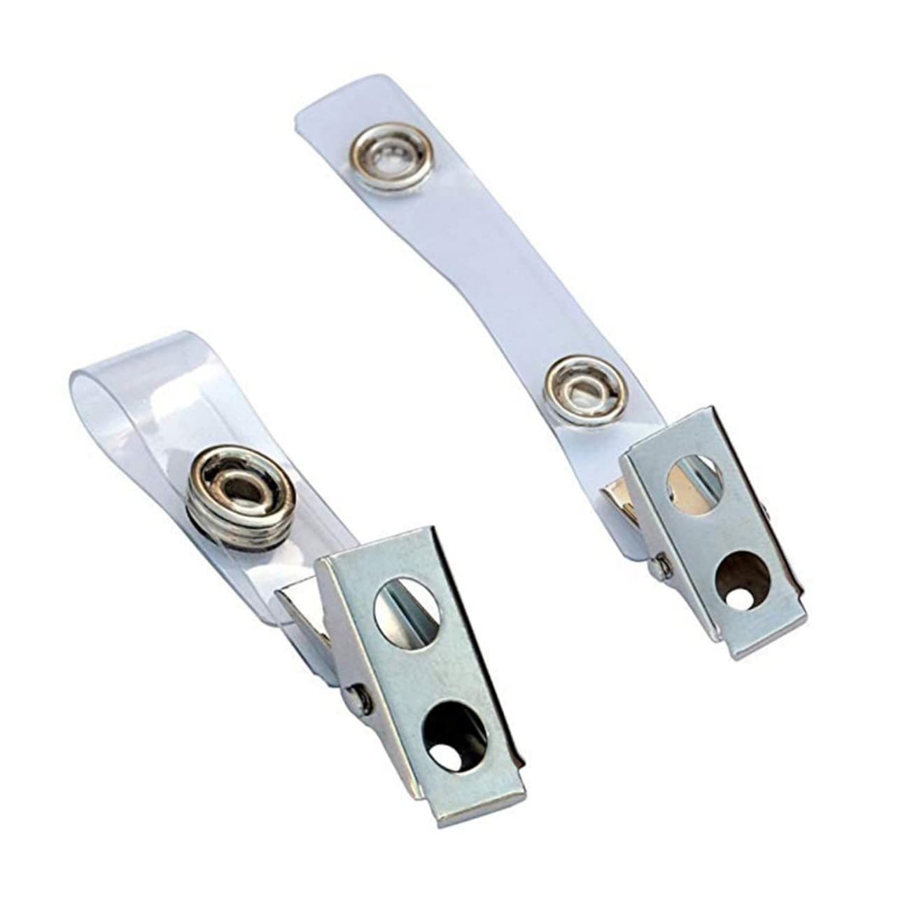 Happyyami 150 piezas Clips de Metal Transparente PVC para Tarjetas de Identificación para Eventos Oficinas y Seguridad