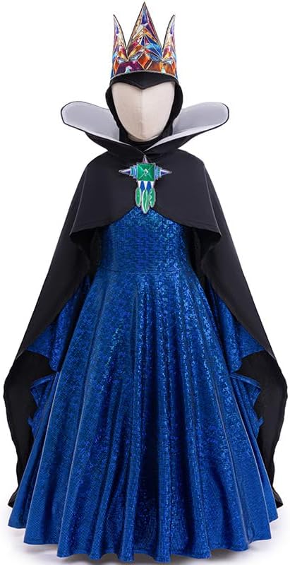 Xefenki Girls Evil Queen Costume Dress Set
