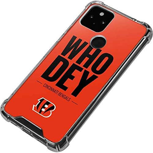 Skinit Clear Phone Case Compatible with Google Pixel 5 - Officially Licensed NFL Cincinnati Bengals Team Motto Design