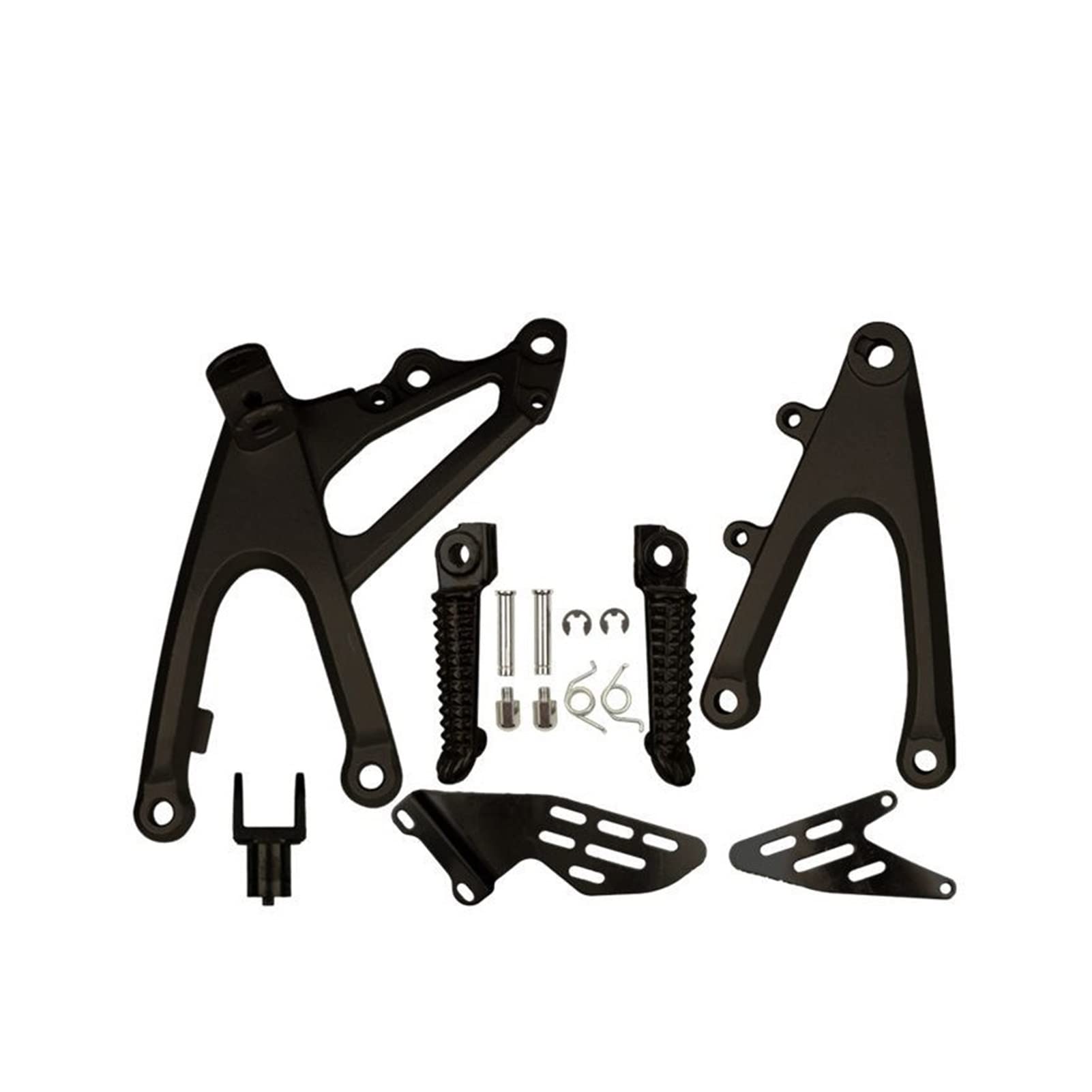 Für Yamaha YZF R1 2007-2008 Motorrad Vordere Fußrasten Fußrasten Fußstütze Pedale Halterung Fußstütze Ersatz-Upgrade-Zubehör (Farbe : Schwarz)
