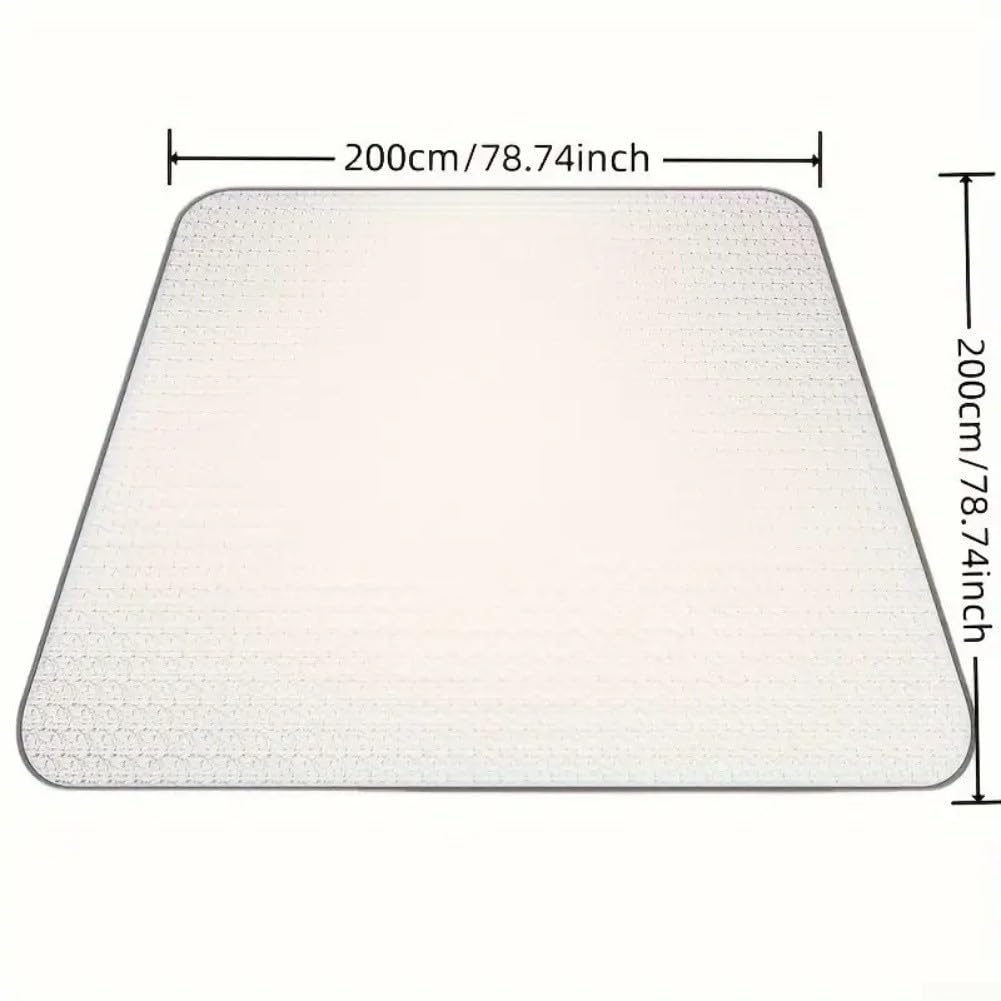Tapis de pique-nique double face en feuille d'aluminium résistant à l'humidité pour une utilisation en plein air, y compris la cuisine de camping (200 x 200 cm)