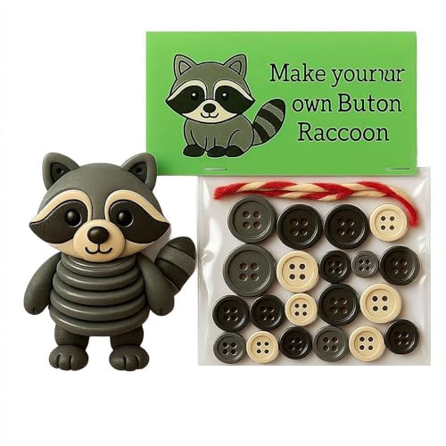 DIYボタンハイランドカウクラフトキット、クリスマスボ タンオーナメント作成セット、動物テーマの楽しいボ タンオーナ メントキット、カメ、フクロウ、ウサギ付きクリスマスツリーオーナメントキット、DIYオーナメントキット