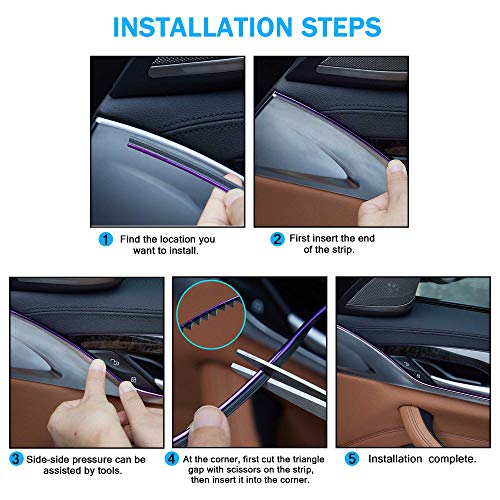 TOMALL 5M Electroplating Dashboard Strip