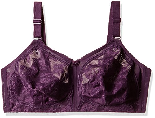 Image of Triumph International Doreen Bra For Women Non Wired Non Padded Wireless Bra Full Coverage Raschel Lace Lingerie Classic High Center Bridge Support Wide Straps Big Cup Bra for Larger Busts Pack Of 1