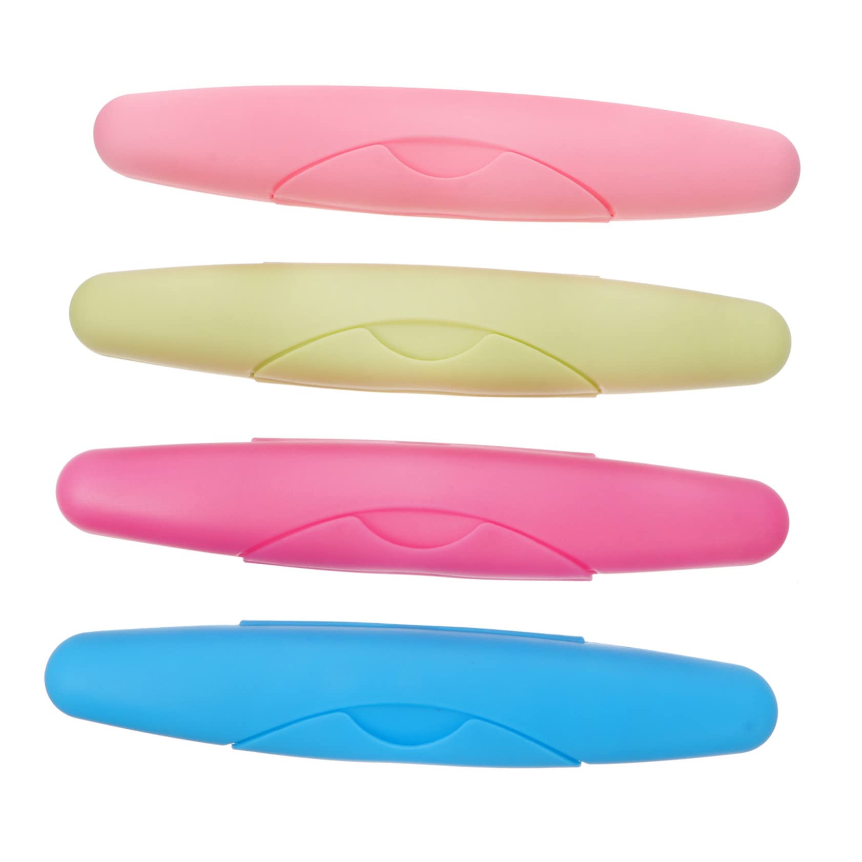 Portaspazzolino da viaggio, 12 pezzi, custodia protettiva portatile per spazzolino da denti, con coperchio, custodia protettiva in plastica per esterni, Colore unico, Taglia unica