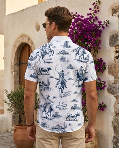Image of 99TIMORO Fathers Movie Hawaiian Shirt for Men, Characters Button Down Short Sleeve Top, Summer Beach Gifts
