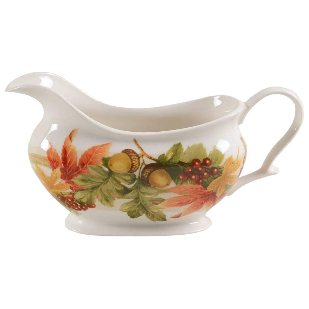 222 Fifth Autumn Celebration Gravy Sauce Boat, Thanksgiving