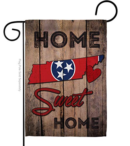 State Tennessee Home Sweet Garden Flag Americana States USA American Territories Republic Country Particular Area Small Decorative Gift Yard House Banner Made In 13 X 18.5