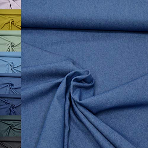 MAGAM-Stoffe Henri fester Jeansstoff uni Denim OEKO-TEX Meterware 50cm (11....