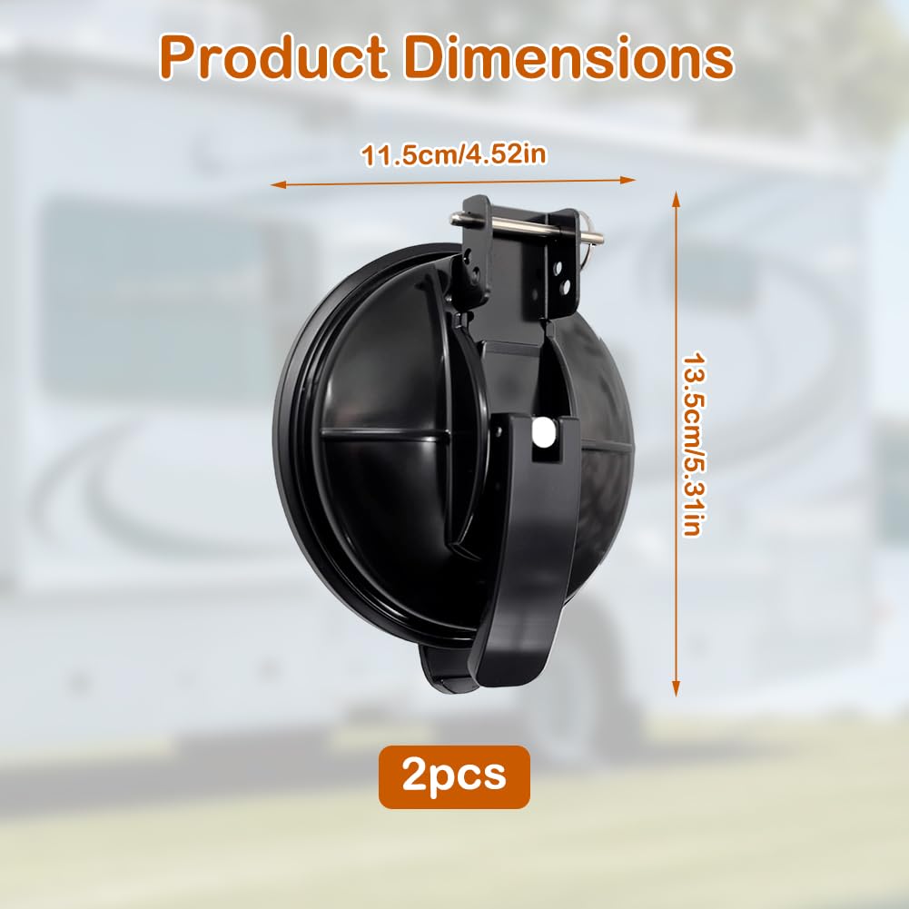2 supporti per tende da sole, per camper, accessori per tende da sole, base per diverse roulotte e furgoni, accessori per camper (nero)