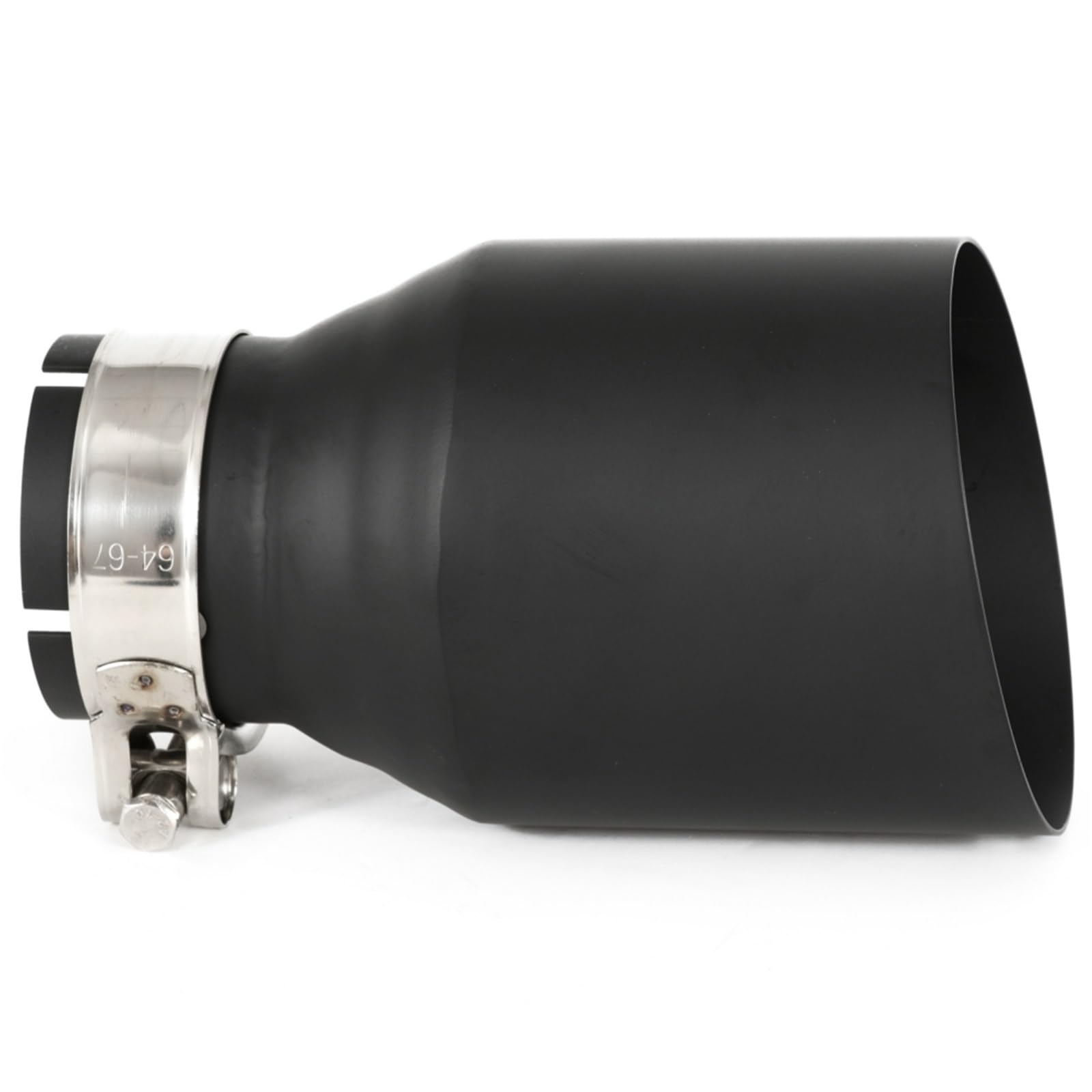 Car Silencer Pasuje do Mitsubishi Mazad 1 szt. Uniwersalny układ wydechowy ze stali nierdzewnej końcówka rury rura samochodowa pojedyncza prosta czarna tłumika(57MM IN 76MM OUT)