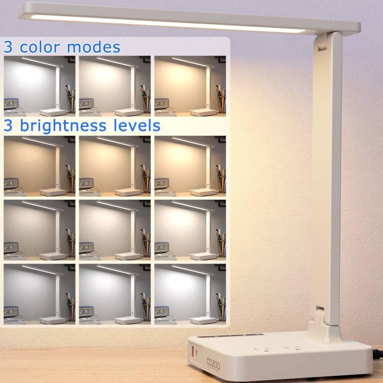 cozoo LED Desk Lamp with USB & AC Outlets - Save $7
