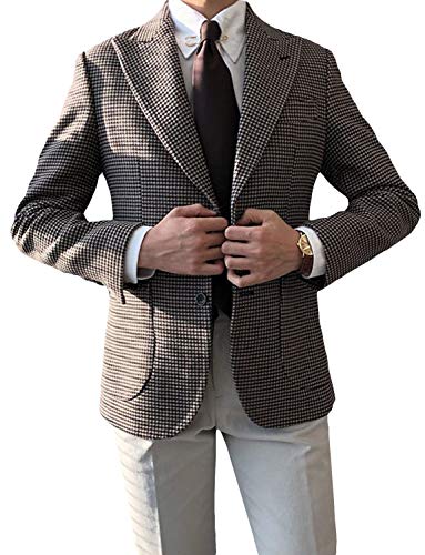 Costume à carreaux hommes slim fit ajustable pour grand mariage