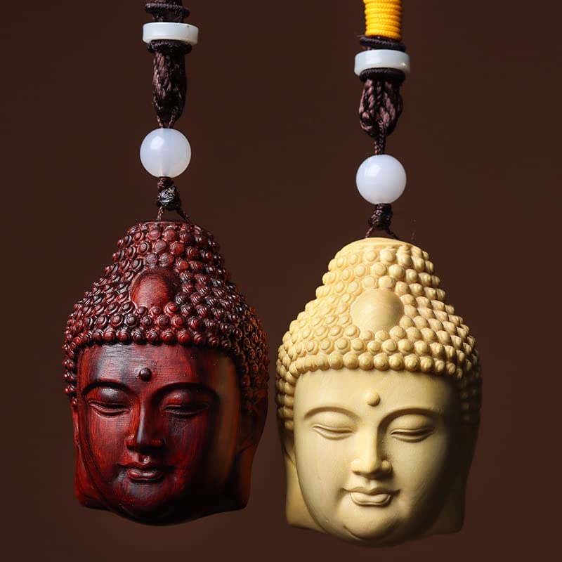 Amazon｜仏像 柘植 つげ 木彫り お守り 彫刻 風水グッズ 二面